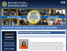 Tablet Screenshot of kenoshawestrotary.org